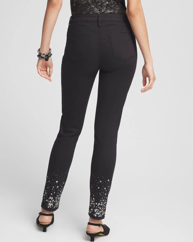 Girlfriend Sequin Ankle Jeans - image 3